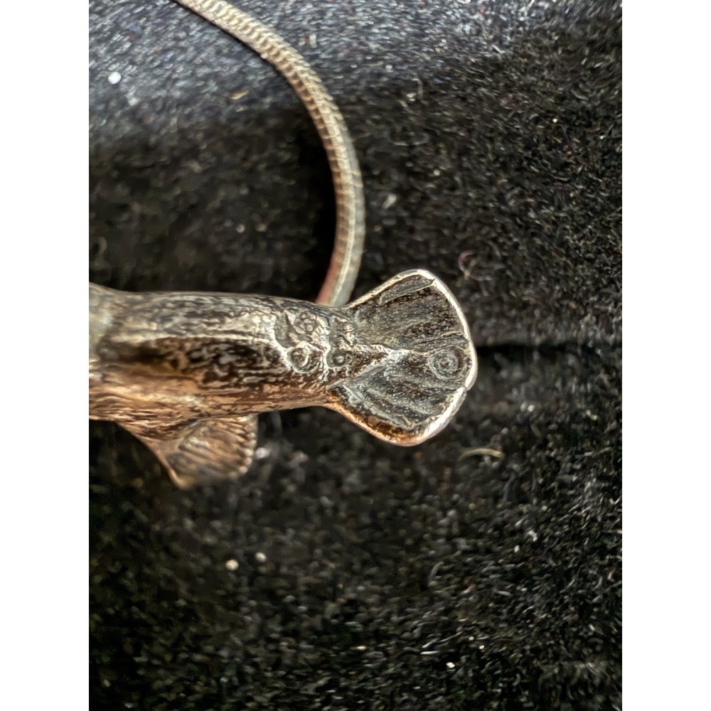 VTG Native American Silver Hummingbird Pendant 925 Chain Necklace Signed 925 OP - Picture 7 of 12